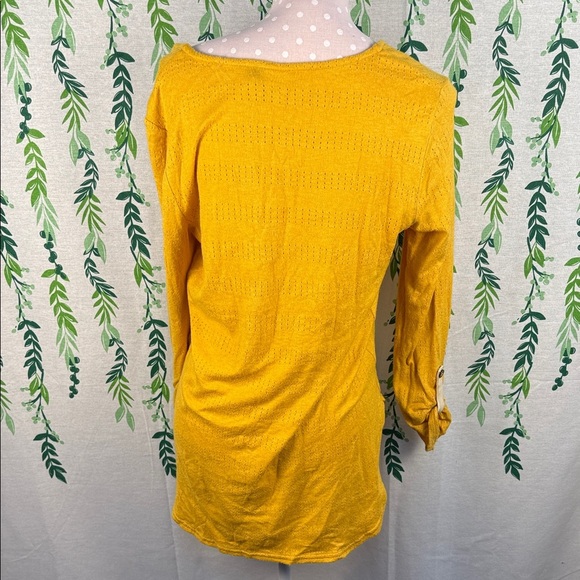 Elegant Mustard Long Sleeve Sweater A3 - Picture 4 of 4